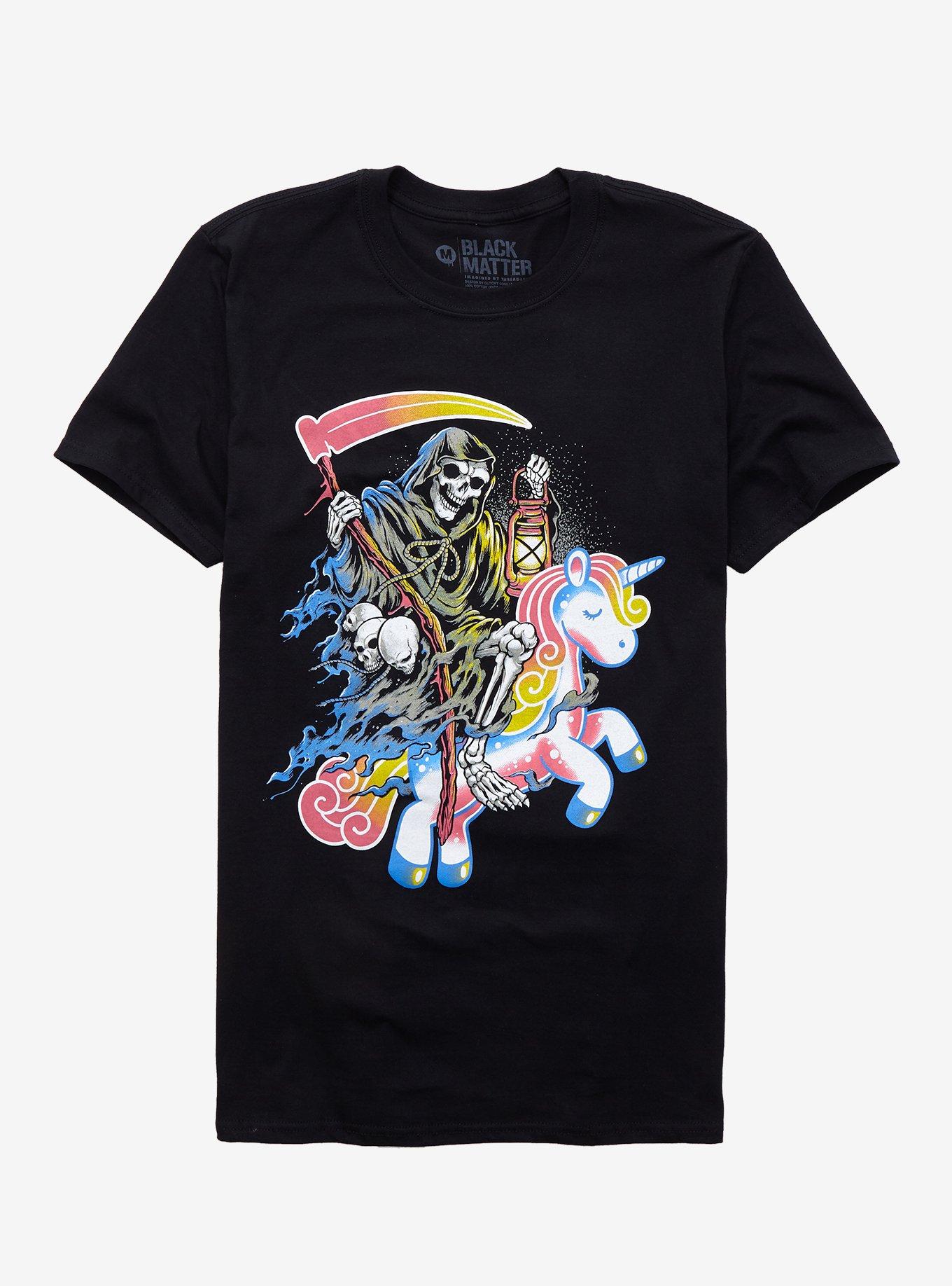 Dead Rides A Rainbow Pony T-Shirt By Glitchy Gorilla, MULTI, hi-res