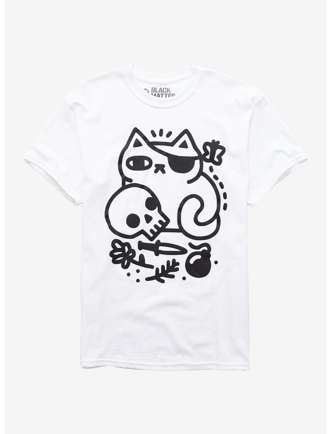 Badass Cat T-Shirt By Obinsun, BLACK, hi-res