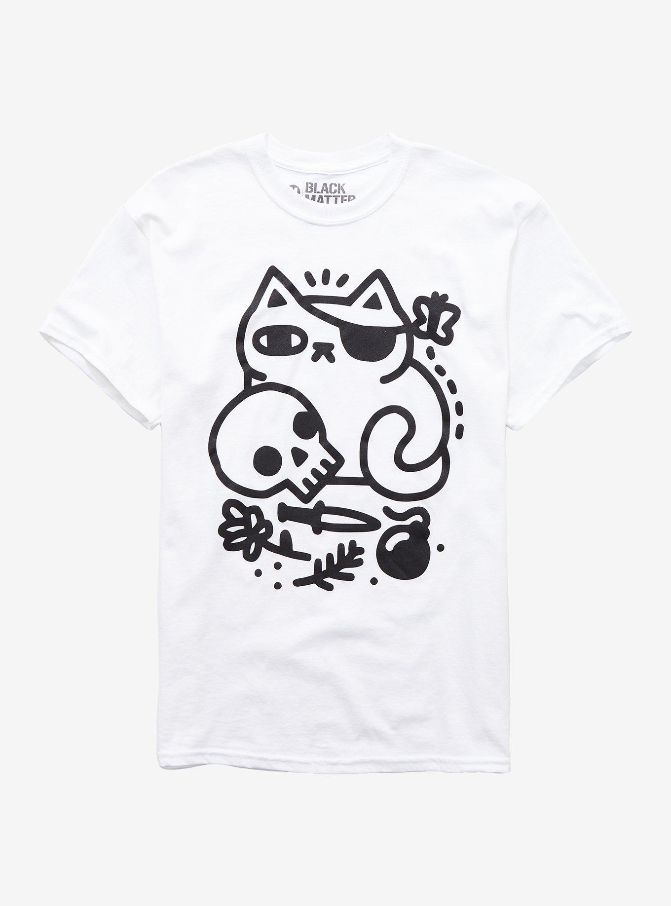Badass Cat T-Shirt By Obinsun, BLACK, hi-res