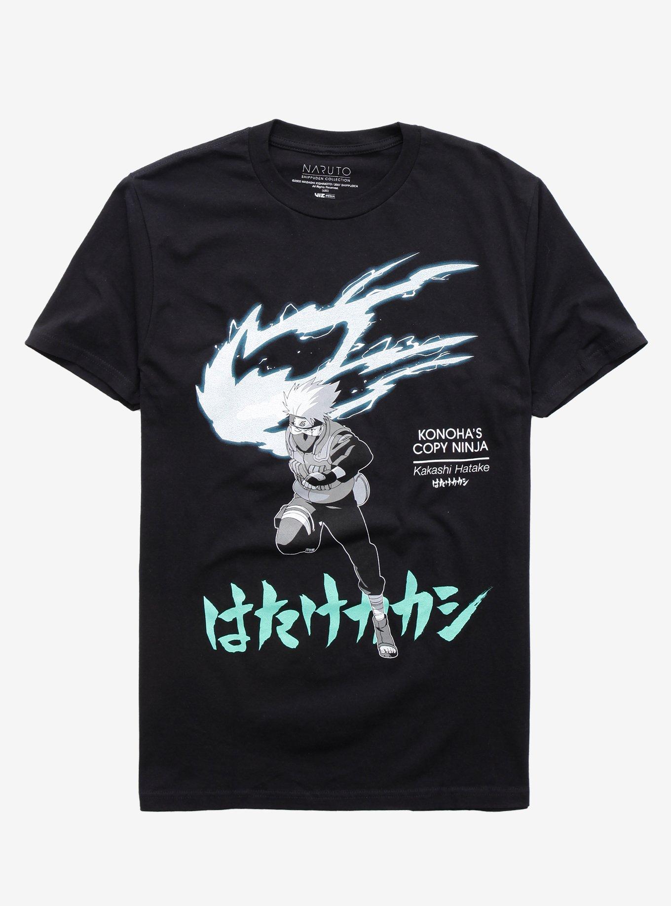 Naruto Shippuden Kakashi Konoha's Copy Ninja T-Shirt, BLACK, hi-res