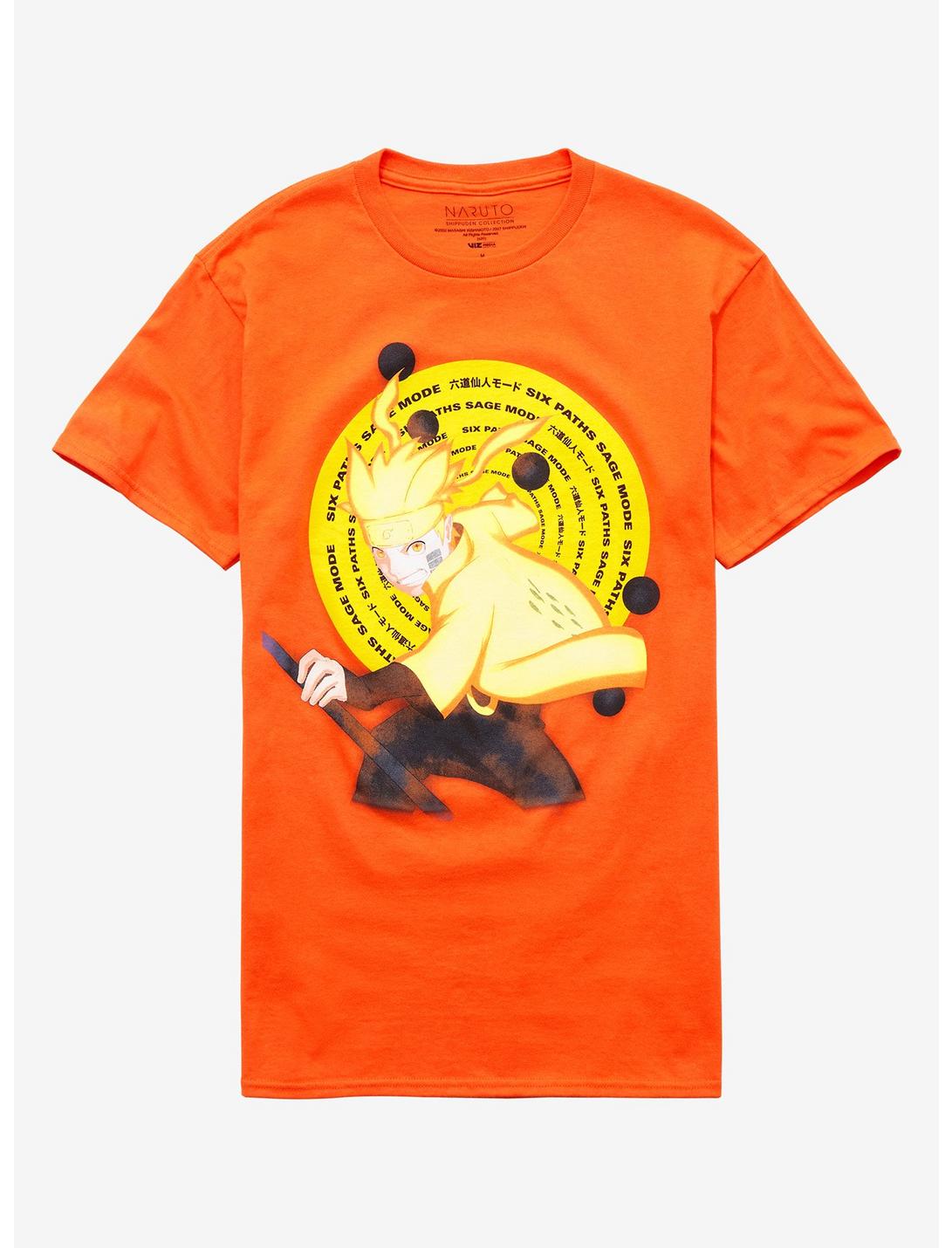 Naruto Shippuden Six Paths Sage Mode Circle T-Shirt, ORANGE, hi-res