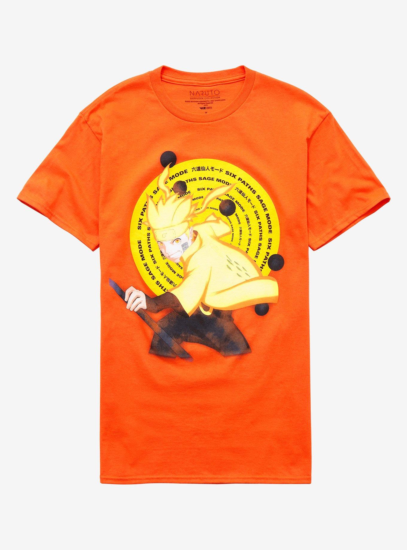 Naruto Shippuden Six Paths Sage Mode Circle T-Shirt, ORANGE, hi-res