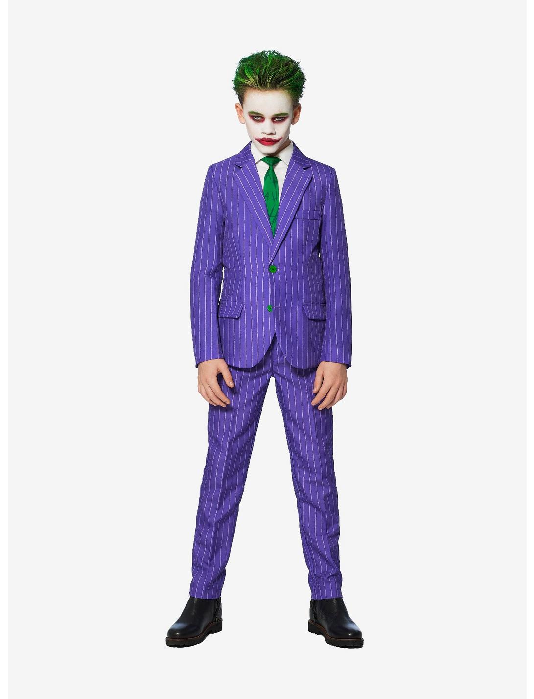 DC Comics The Joker Youth Halloween Suit, PURPLE, hi-res