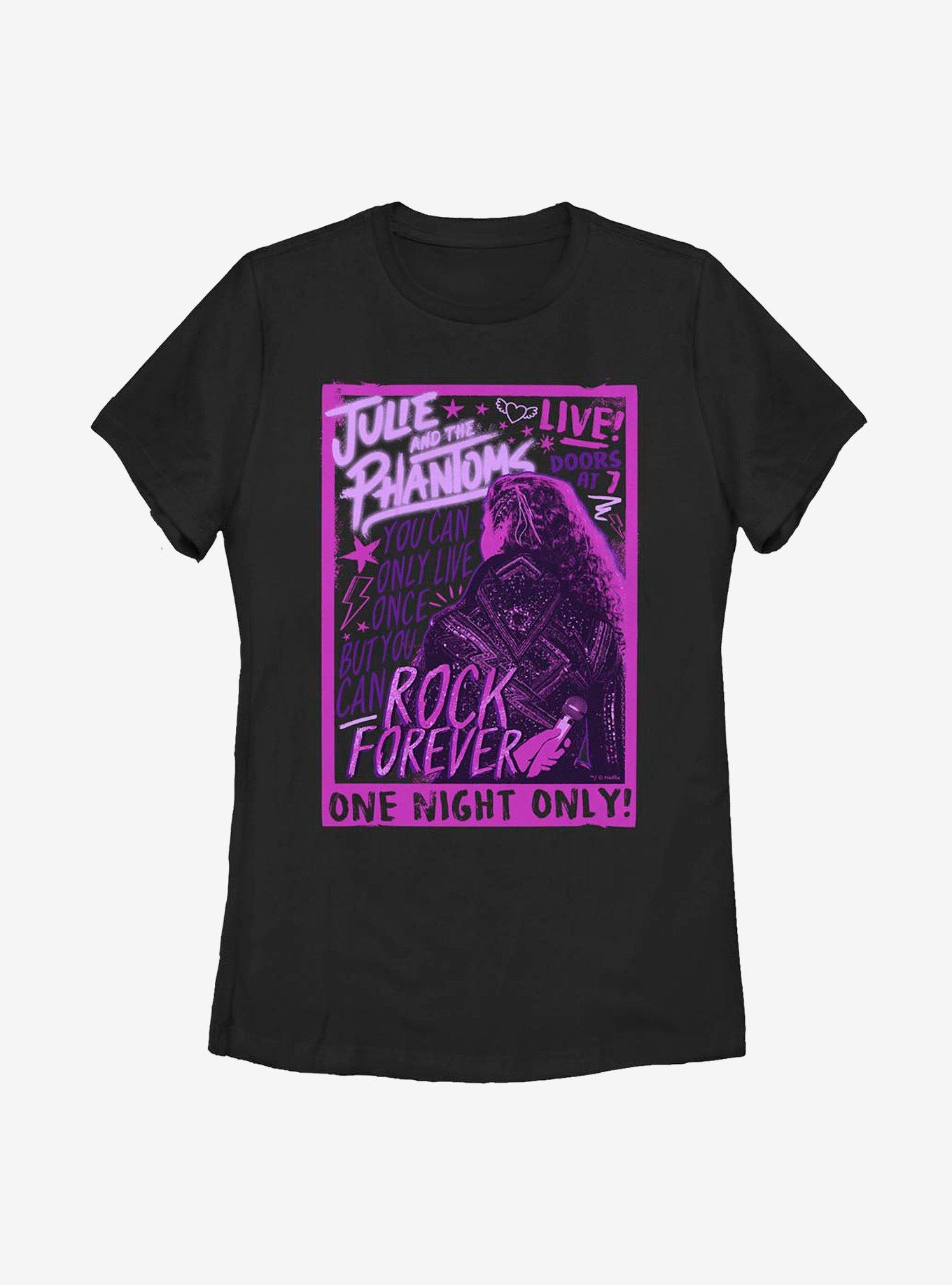 Julie And The Phantoms Live Concert Womens T-Shirt, BLACK, hi-res