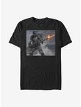 Sta Wars The Mandalorian Mando Fire T-Shirt, BLACK, hi-res