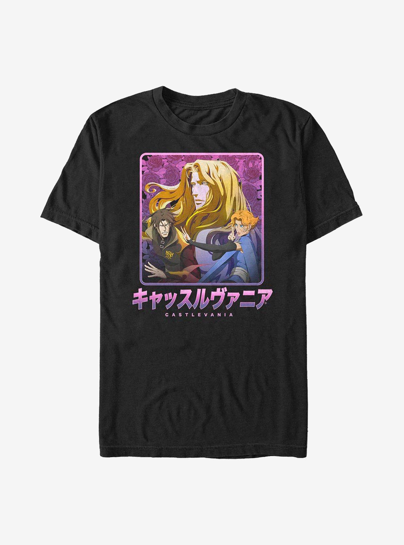 Castlevania Japanese Text T-Shirt, BLACK, hi-res