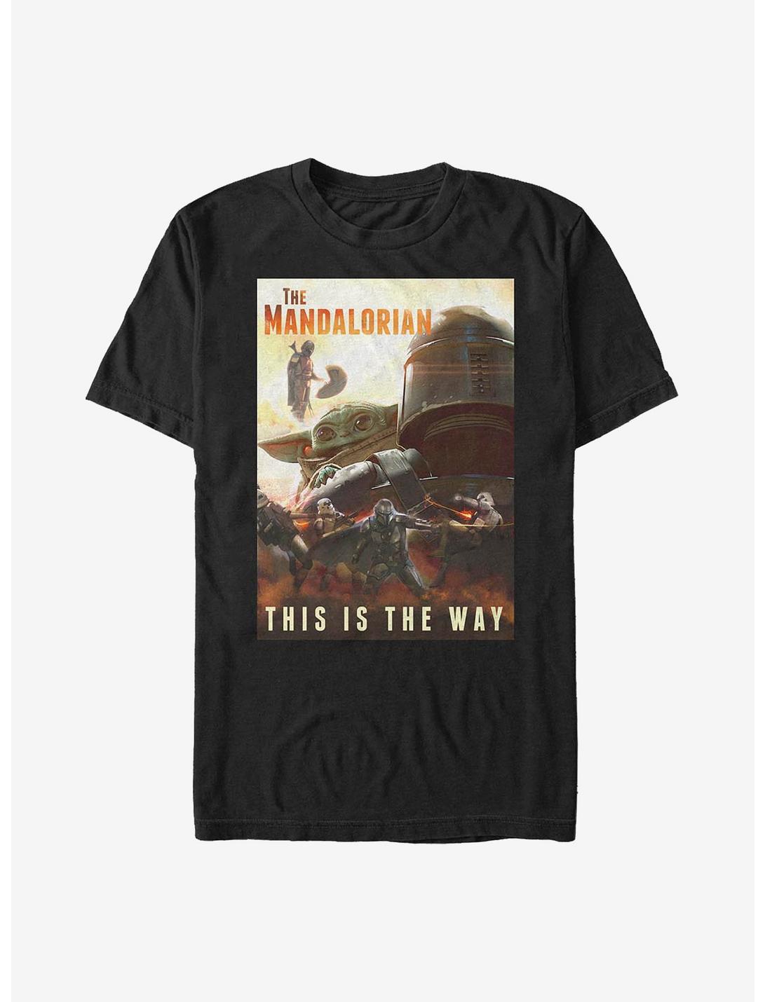 Sta Wars The Mandalorian The Way Poster T-Shirt, BLACK, hi-res