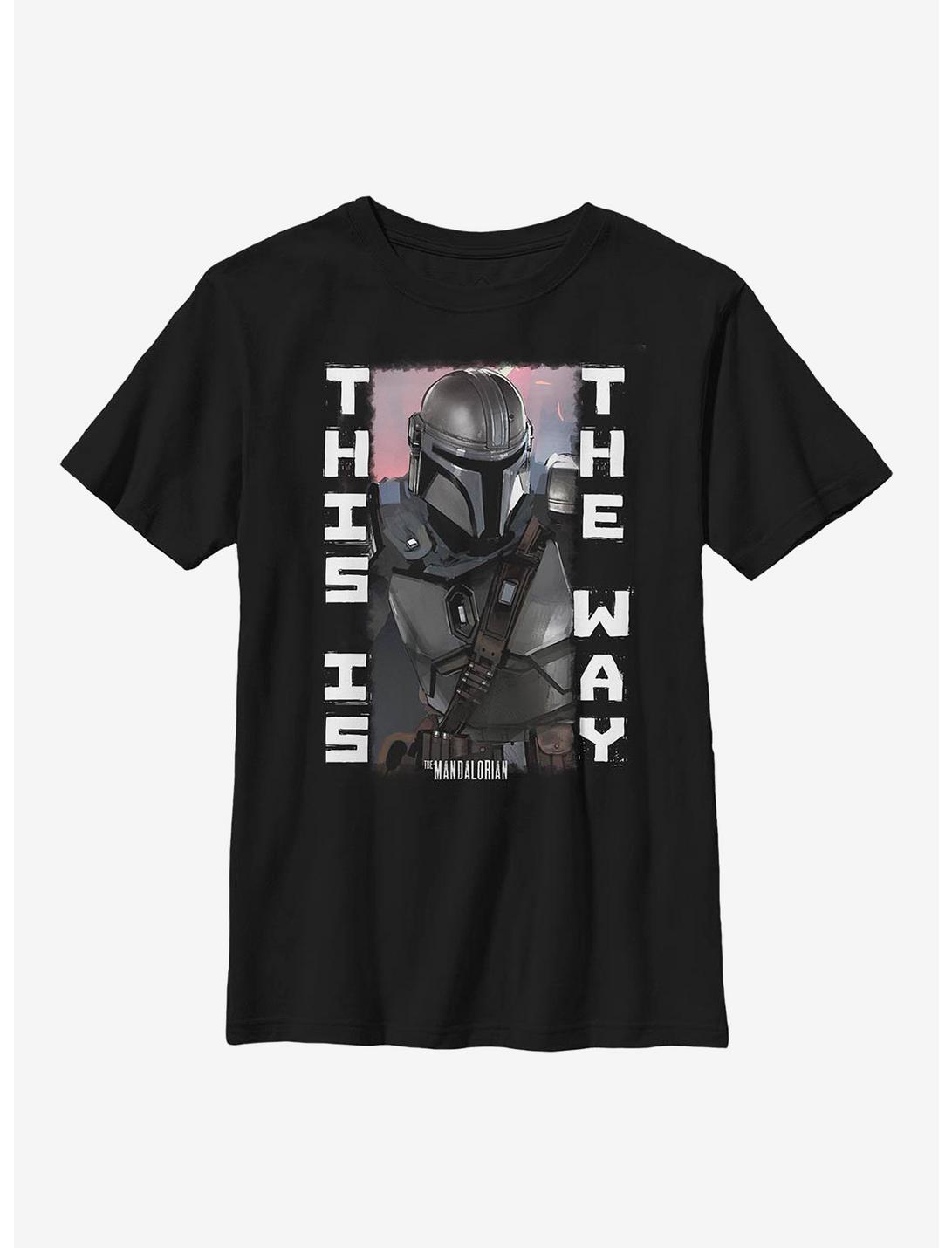 Sta Wars The Mandalorian Blaster Battle Youth T-Shirt, BLACK, hi-res