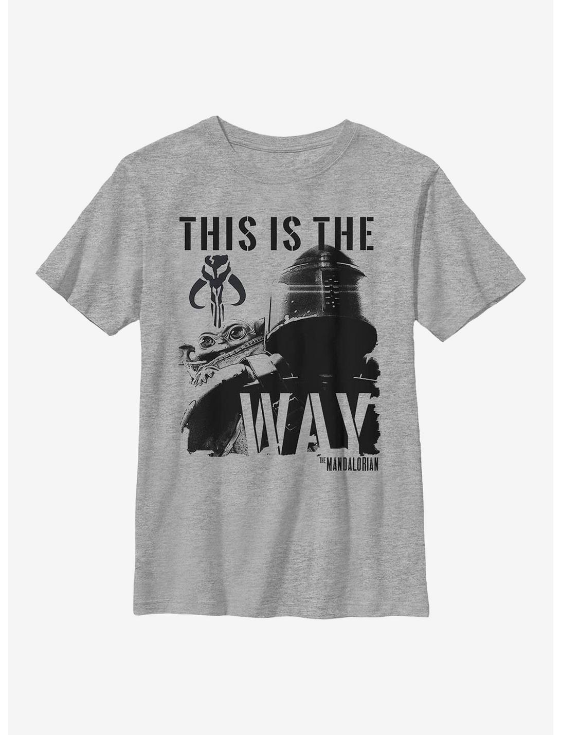 Sta Wars The Mandalorian Inked Mando Youth T-Shirt, ATH HTR, hi-res