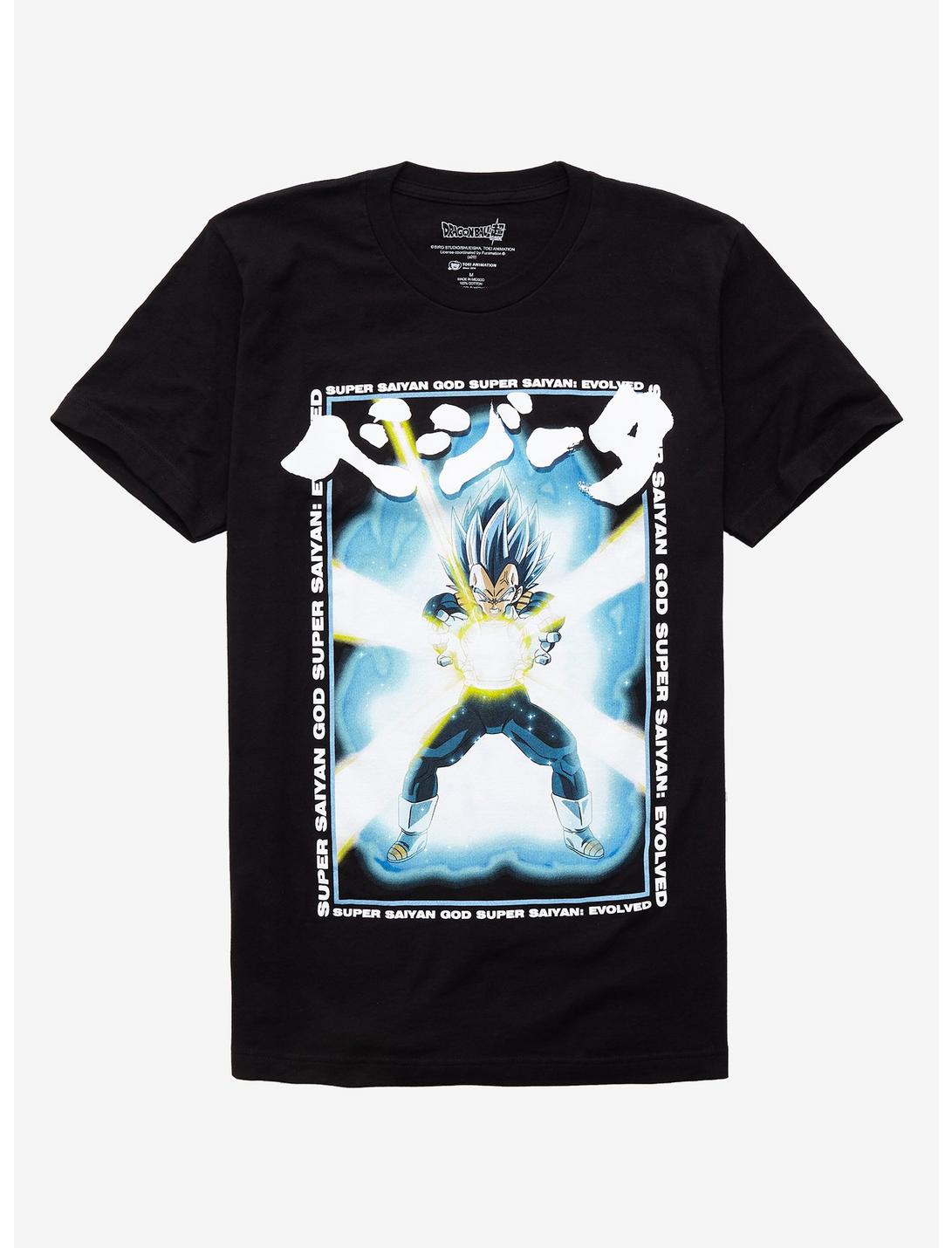 Dragon Ball Super SSGSS Vegeta Evolution T-Shirt, BLACK, hi-res
