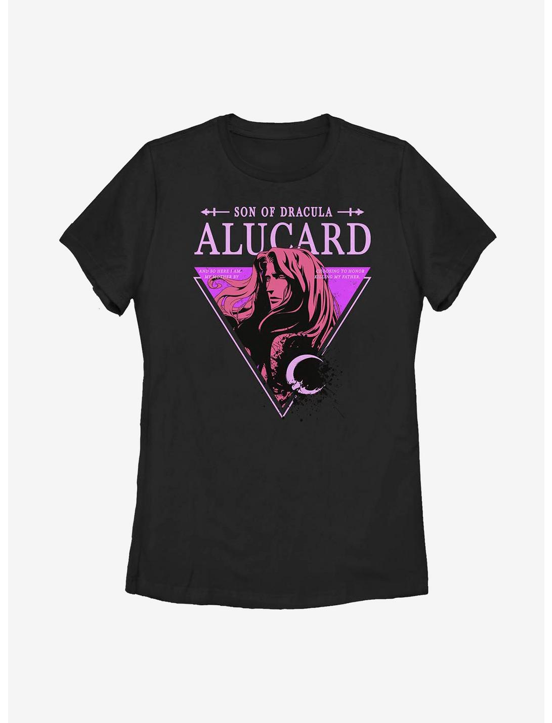 Castlevania Alucard Triangle Womens T-Shirt, BLACK, hi-res
