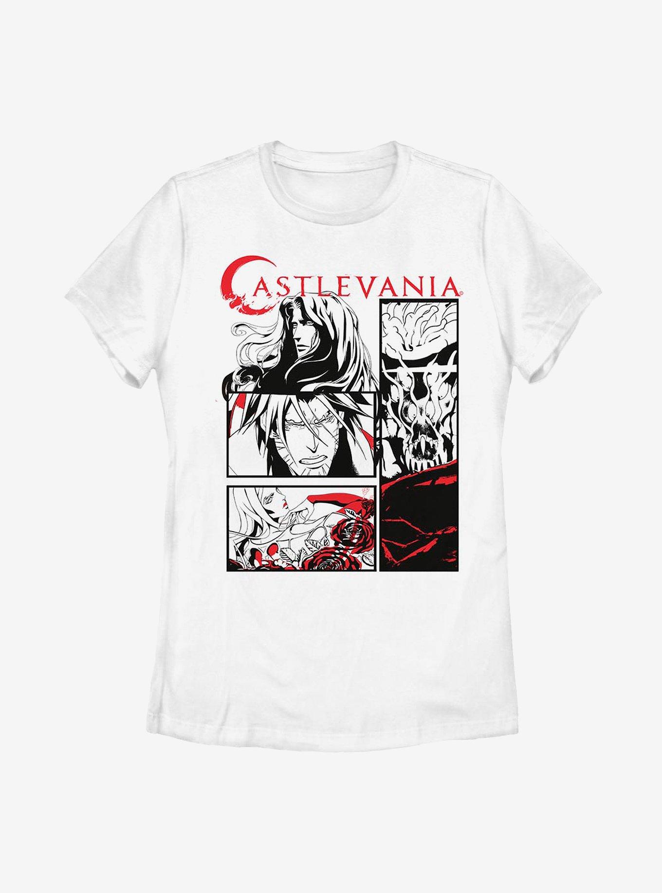 Castlevania Comic Style Womens T-Shirt, WHITE, hi-res