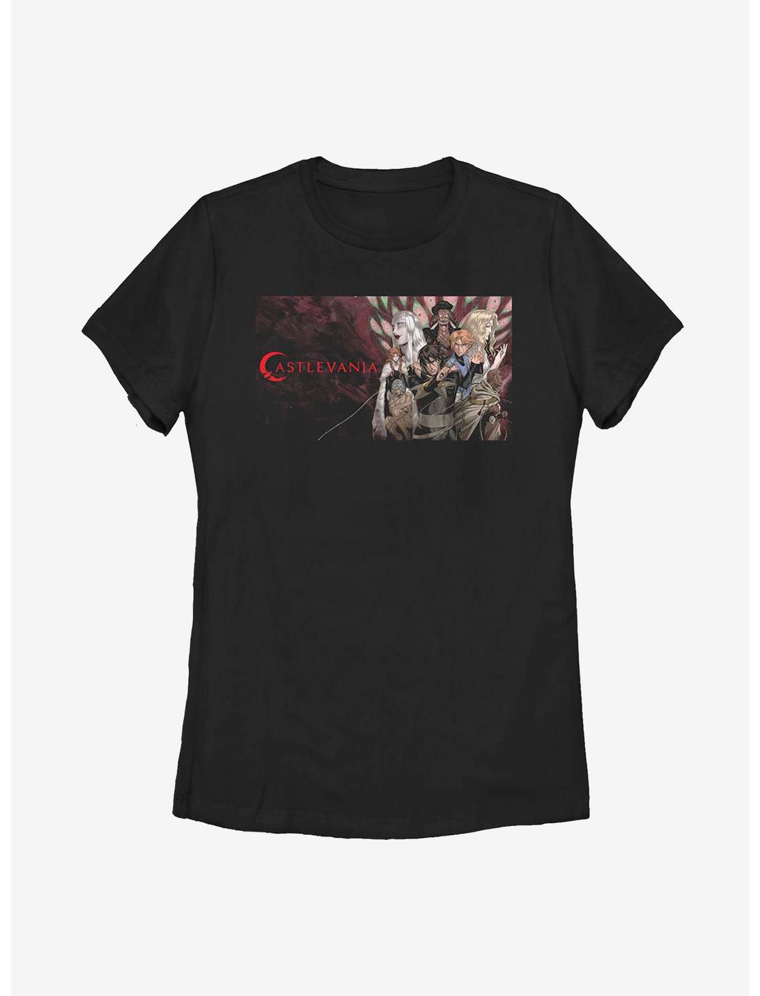 Castlevania Horizontal Poster Womens T-Shirt, BLACK, hi-res