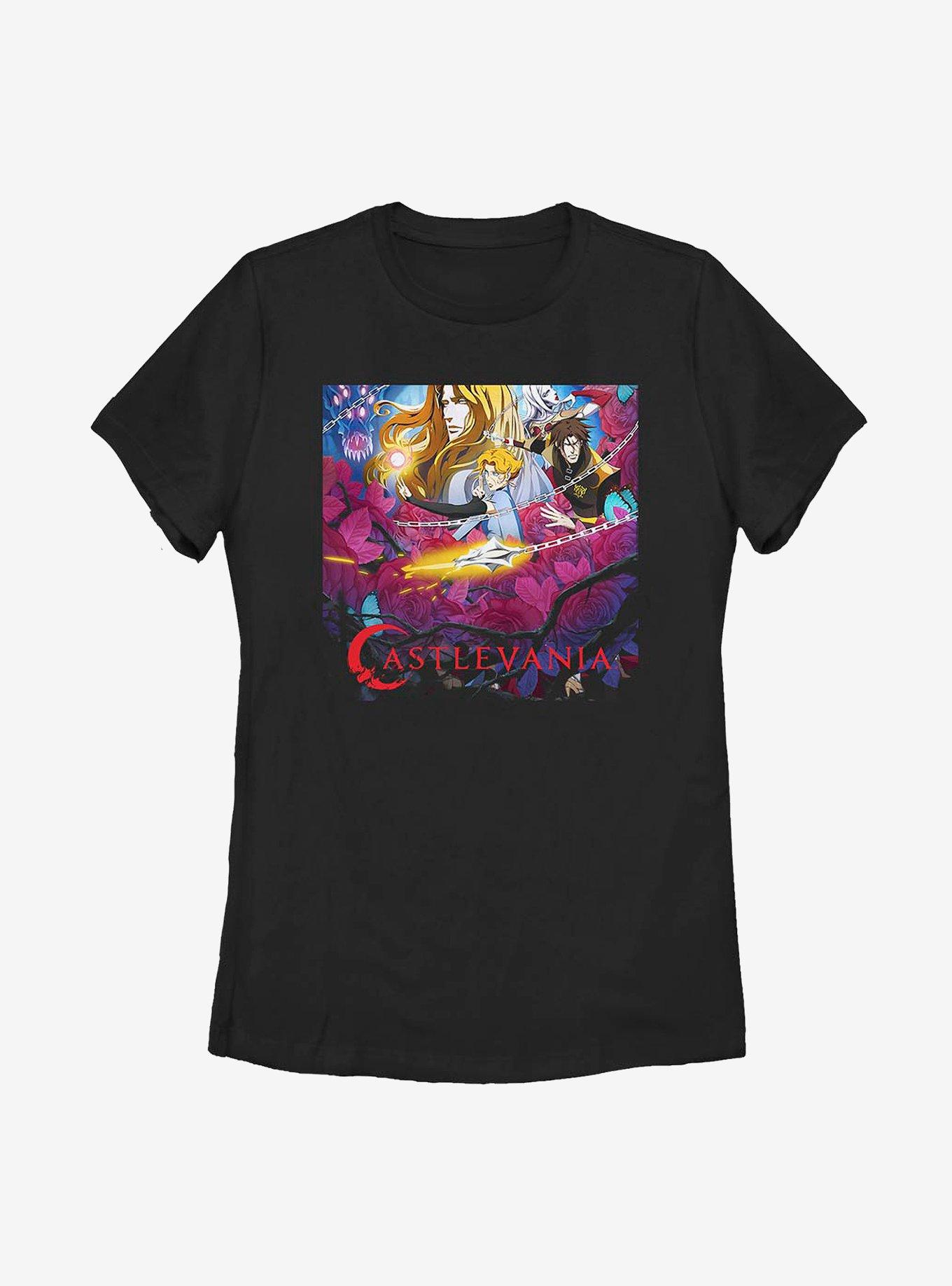 Castlevania Character Square Womens T-Shirt, BLACK, hi-res