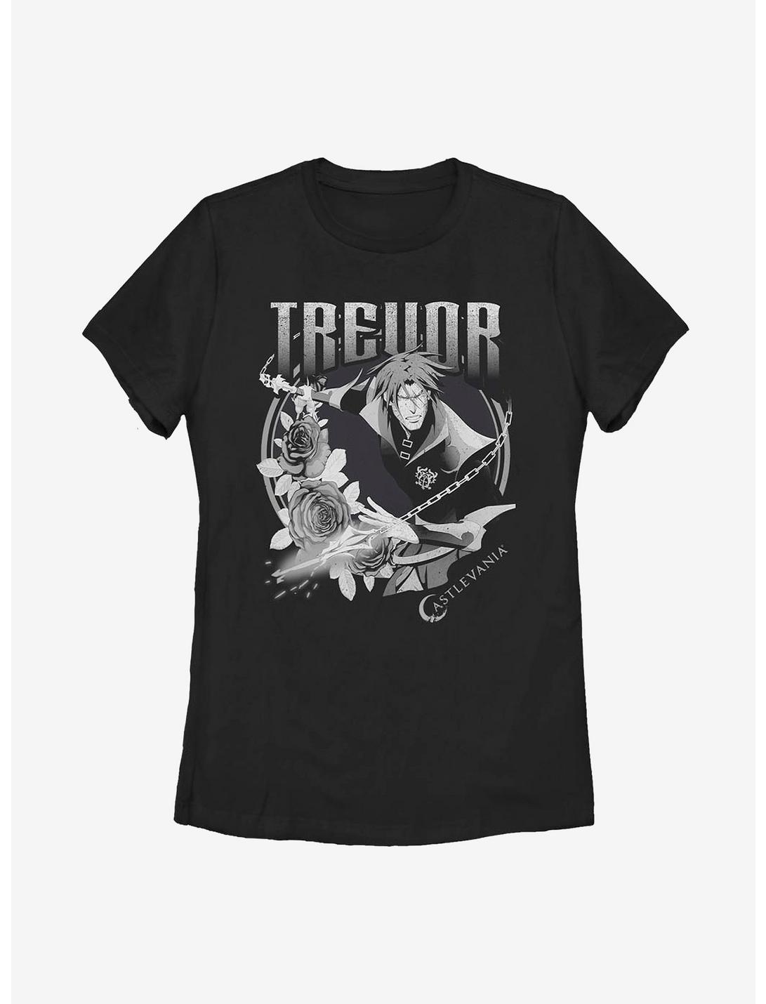 Castlevania Trevor Badge Womens T-Shirt, BLACK, hi-res