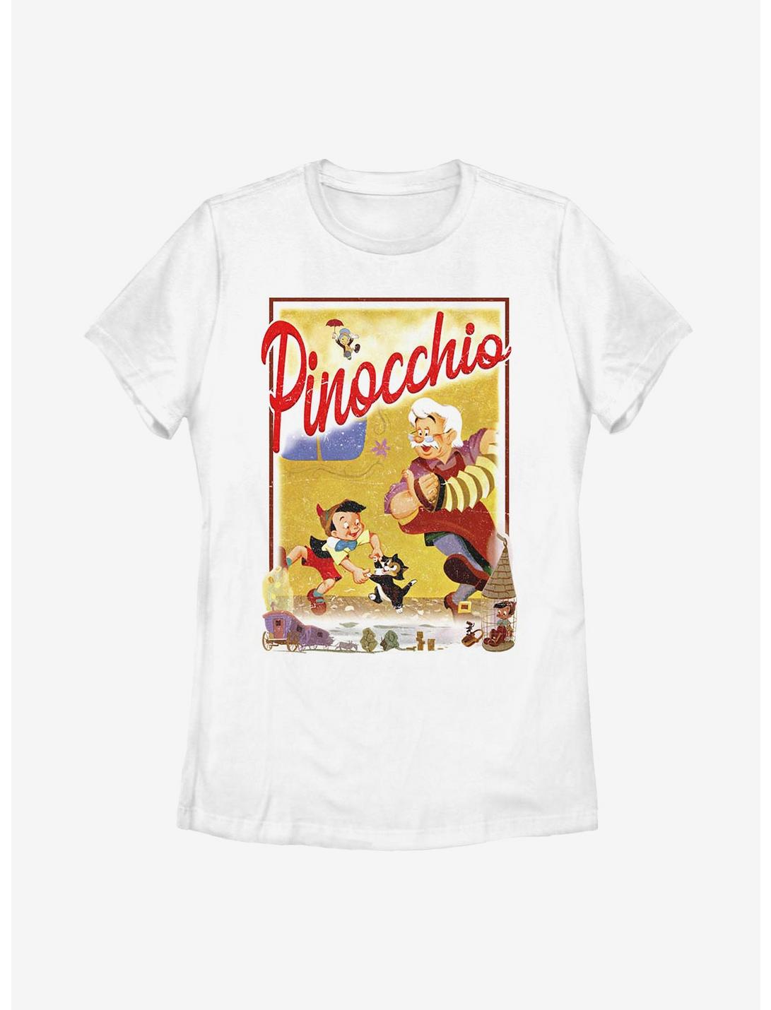 Disney Pinocchio Storybook Poster Womens T-Shirt, WHITE, hi-res