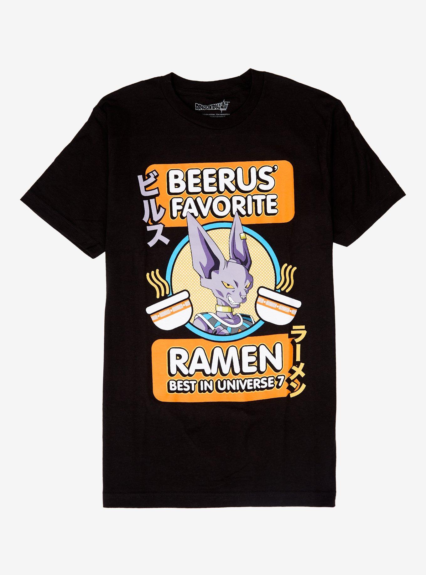 Dragon Ball Super Beerus' Favorite Ramen T-Shirt, BLACK, hi-res