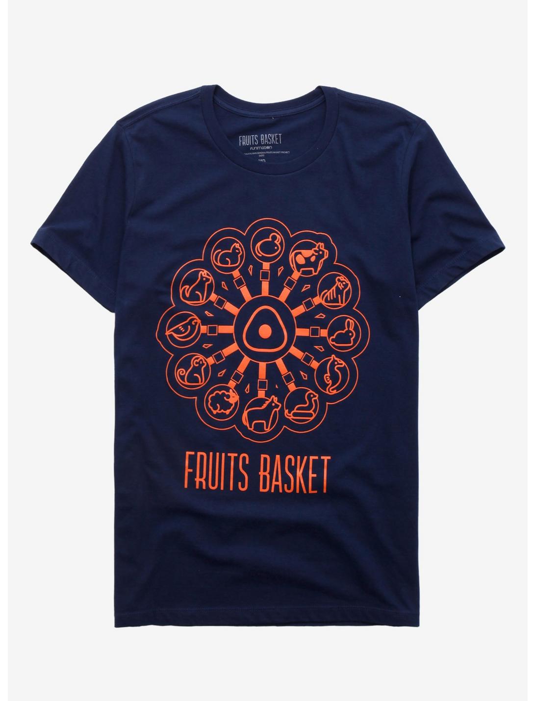 Fruits Basket Zodiac Wheel T-Shirt, NAVY, hi-res