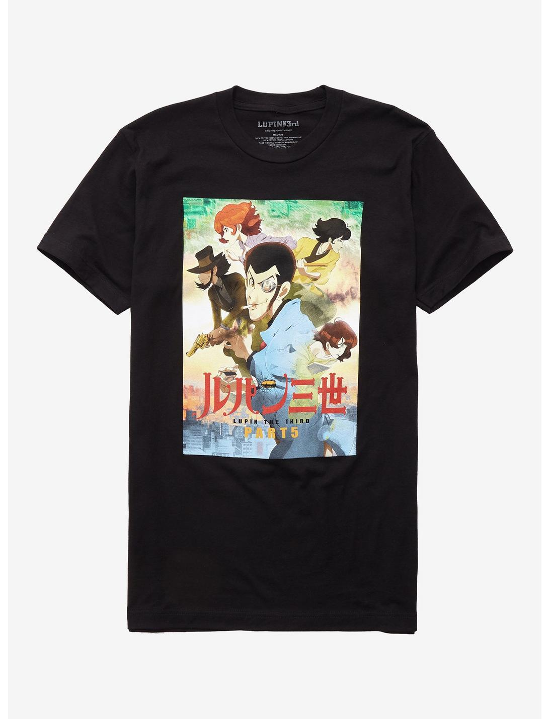 Lupin The Third Part 5 Poster T-Shirt, BLACK, hi-res