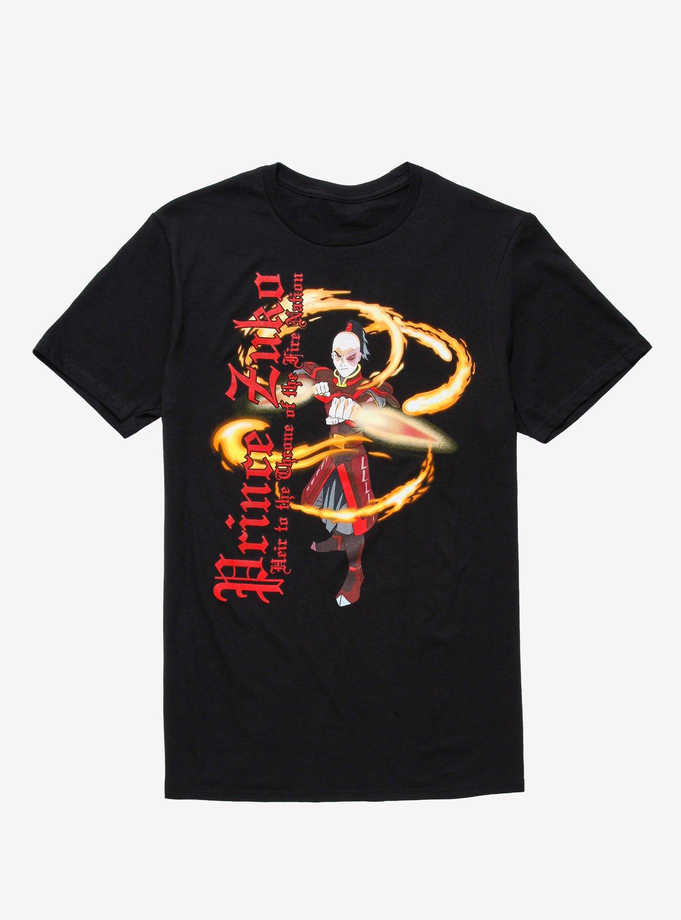 Avatar: The Last Airbender Prince Zuko T-Shirt, BLACK, hi-res