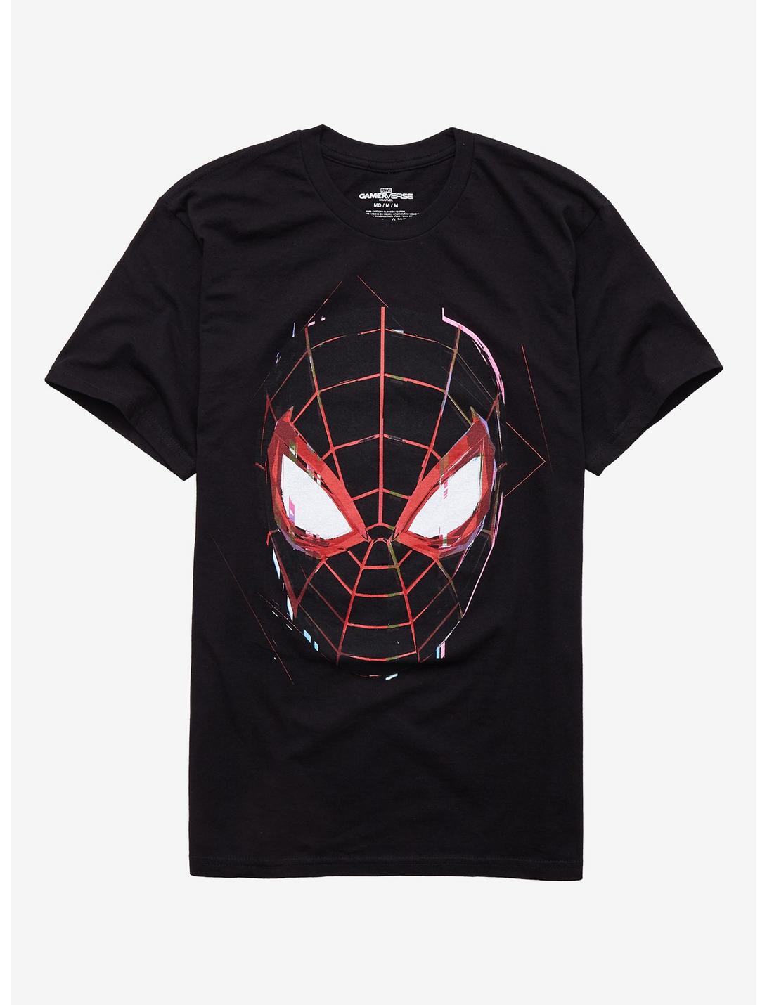Marvel's Spider-Man: Miles Morales Mask T-Shirt Hot Topic Exclusive, BLACK, hi-res
