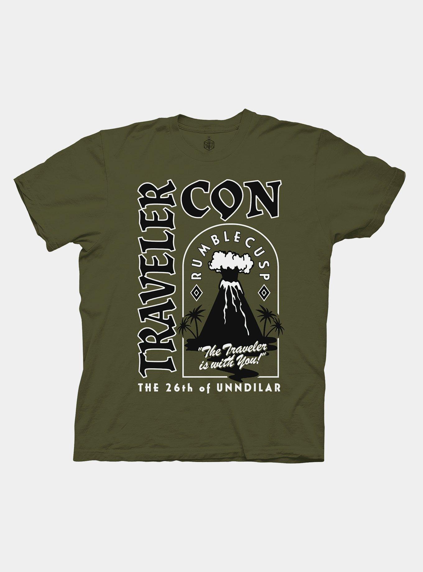 Critical Role Traveler Con T-Shirt Hot Topic Exclusive, GREEN, hi-res