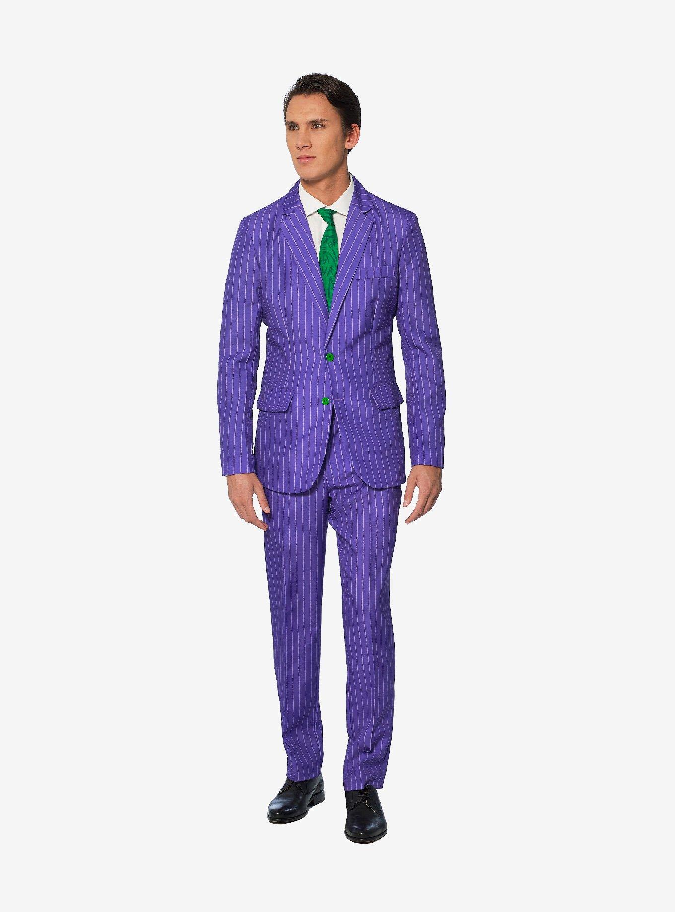 DC Comics The Joker Men's Halloween Suit, PURPLE, hi-res