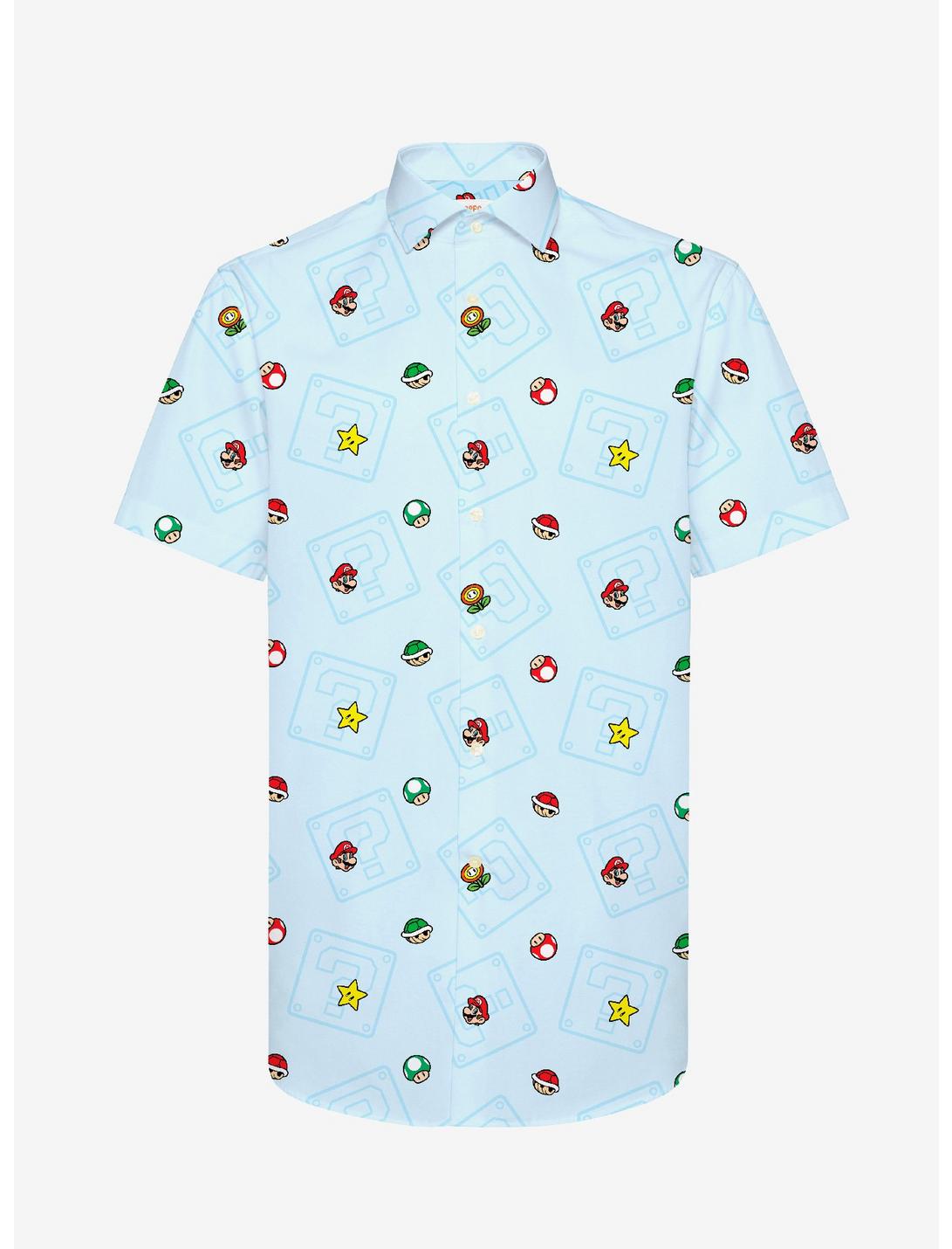 Super Mario Bros. Icons Summer Shirt, BLUE, hi-res
