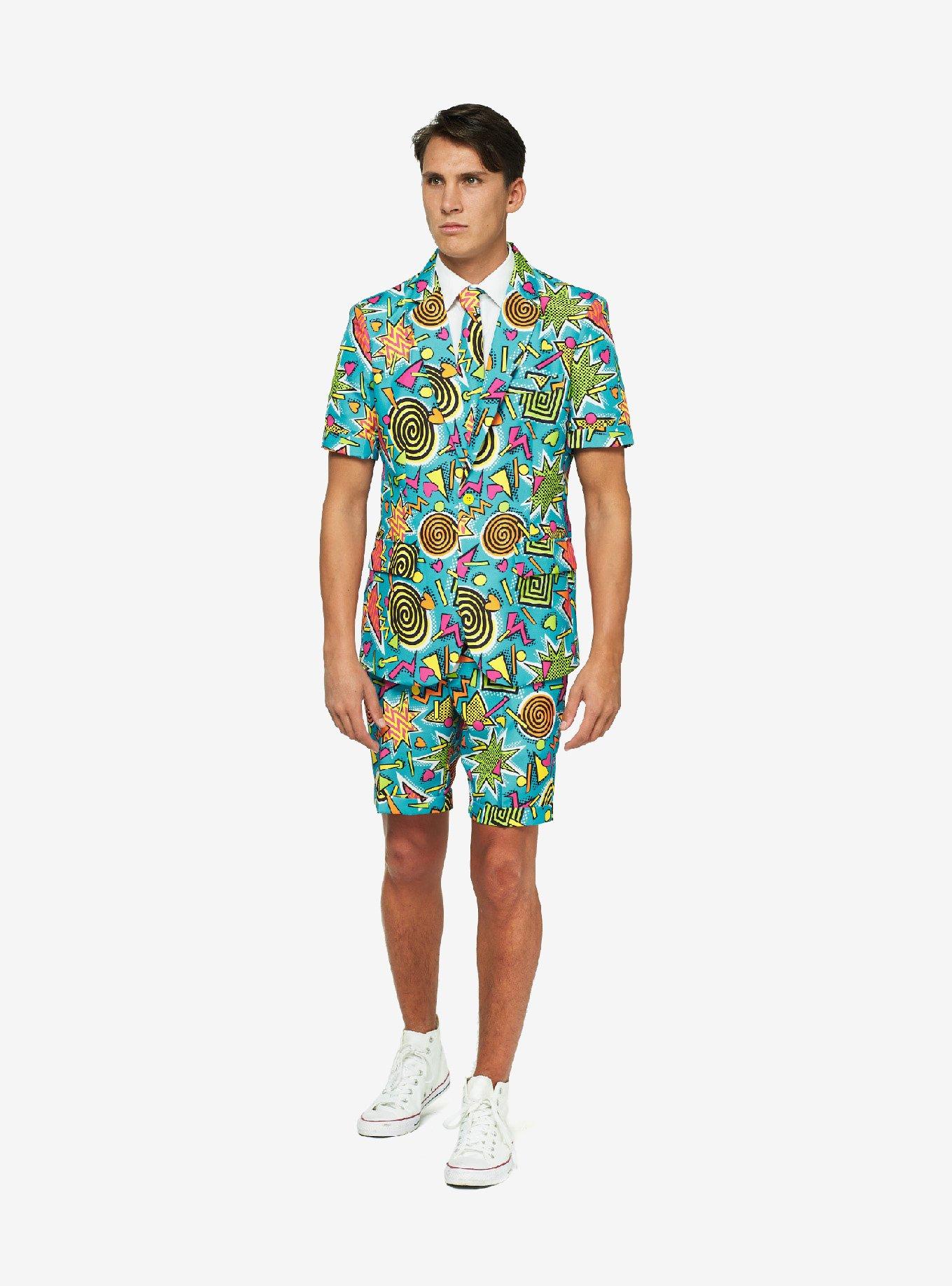 Suitmeister Men's Retro Blue 90's Icons Retro Summer Suit
