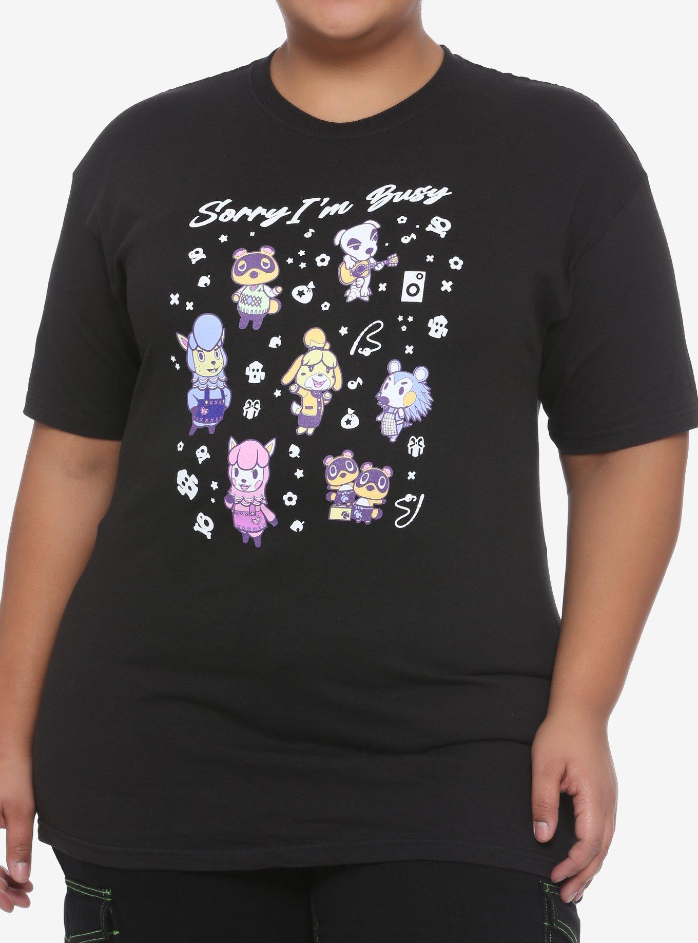 Animal Crossing: New Horizons Sorry I'm Busy T-Shirt Plus Size, MULTI, hi-res