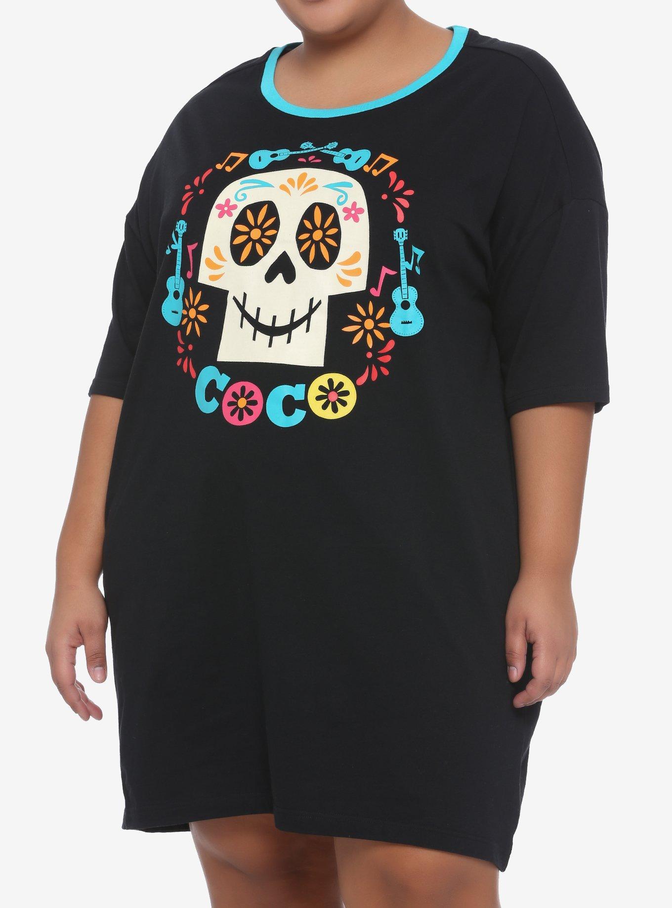 Disney Pixar Coco Skull Girls Dorm Shirt Plus Size, , hi-res