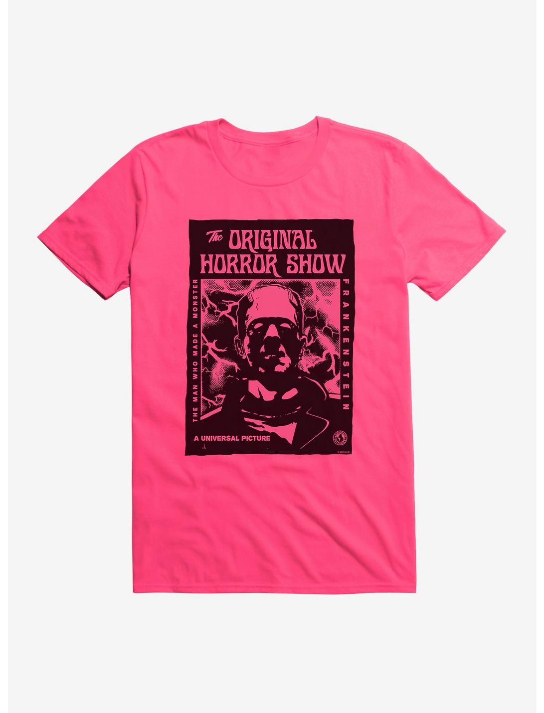 Universal Monsters Frankenstein Pink Face T-Shirt, HOT PINK, hi-res