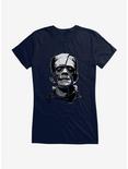 Universal Monsters Frankenstein Face Tear Girls T-Shirt, NAVY, hi-res