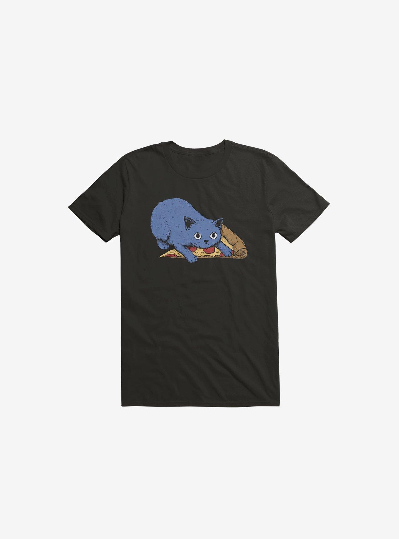 Get Your Own Pizza, Human! T-Shirt, BLACK, hi-res