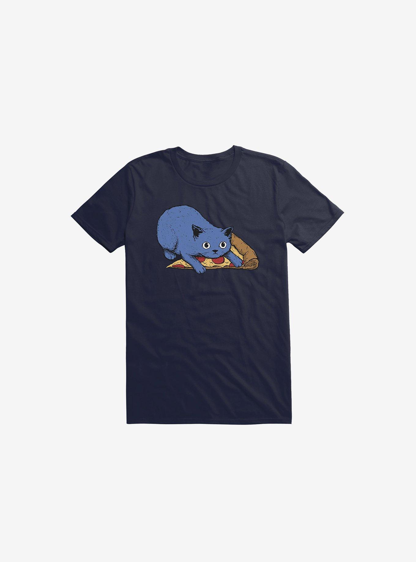 Get Your Own Pizza, Human! T-Shirt, NAVY, hi-res