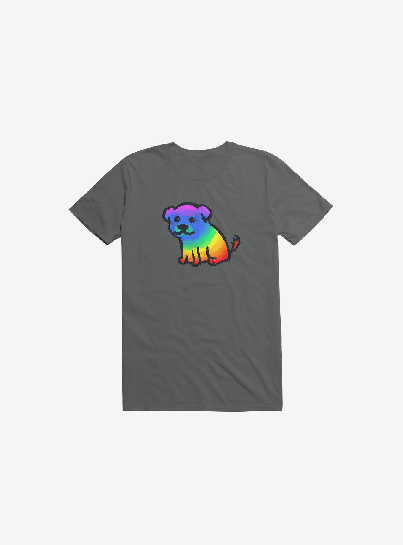 Rainbow Dog T-Shirt, ASPHALT, hi-res