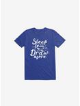Sleep Less Draw More T-Shirt, ROYAL, hi-res