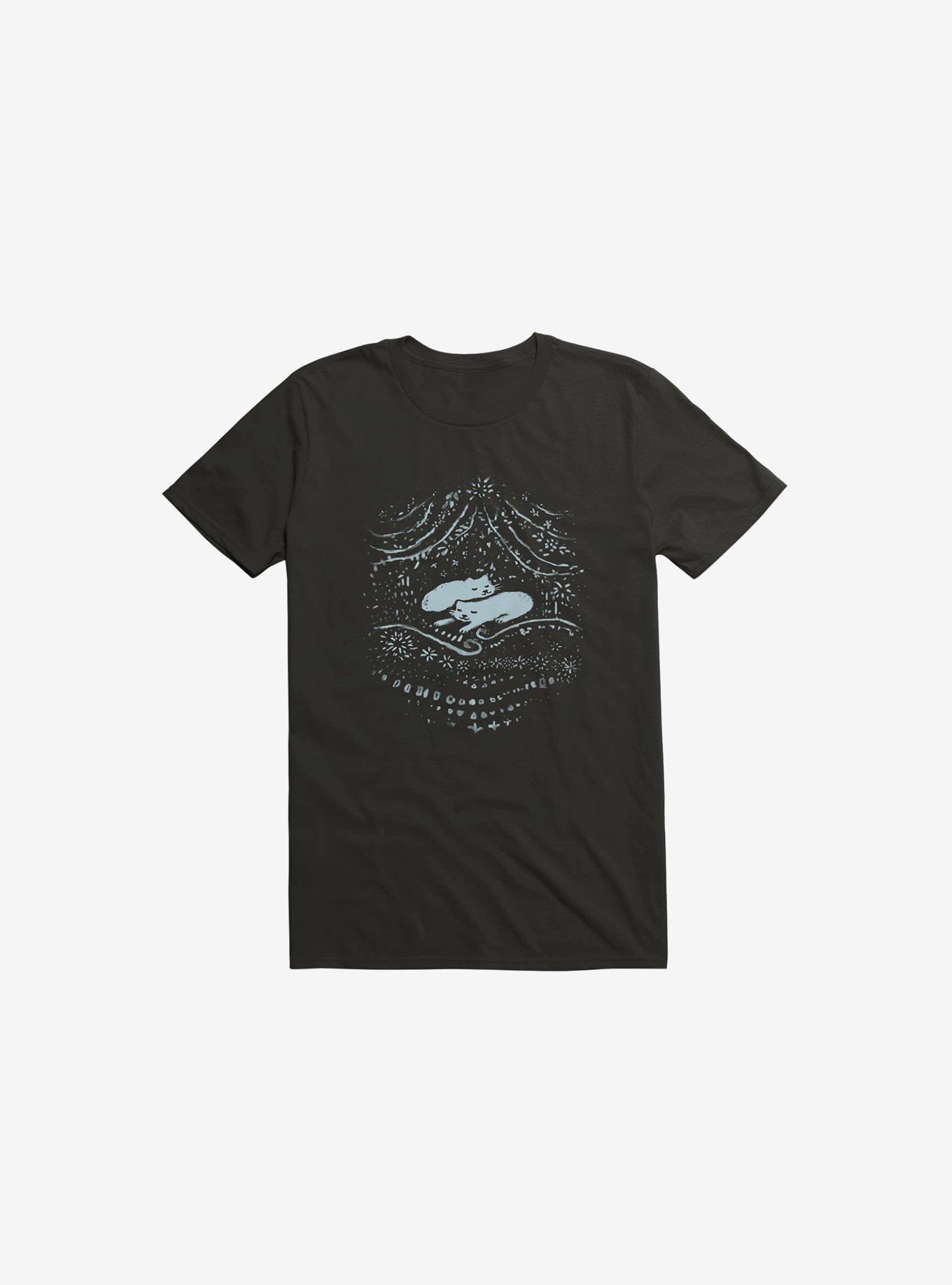 Winter Cats T-Shirt, BLACK, hi-res