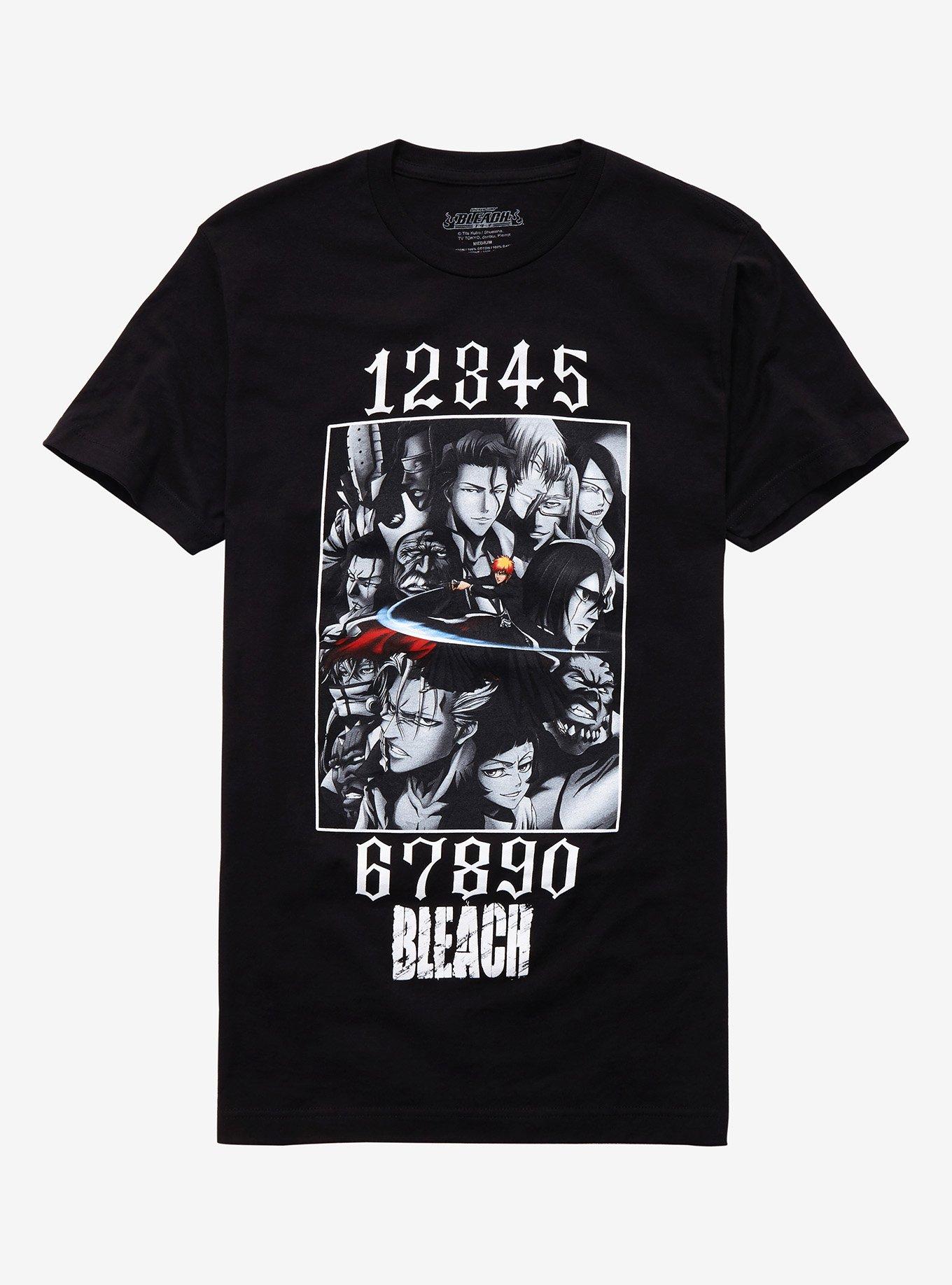 Bleach Numbers Group T-Shirt, BLACK, hi-res