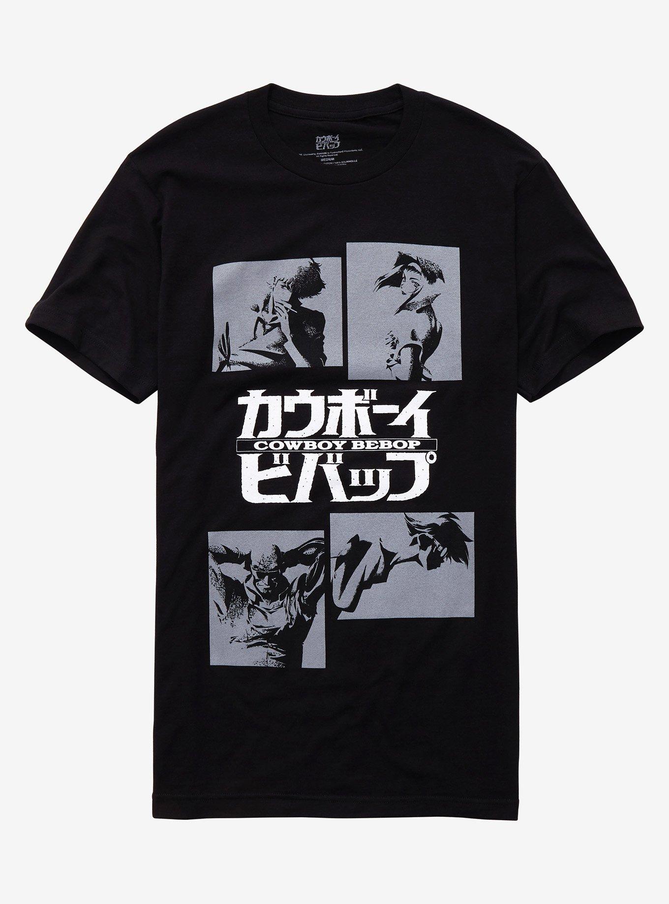 Cowboy Bebop Grey Character Squares T-Shirt | Hot Topic