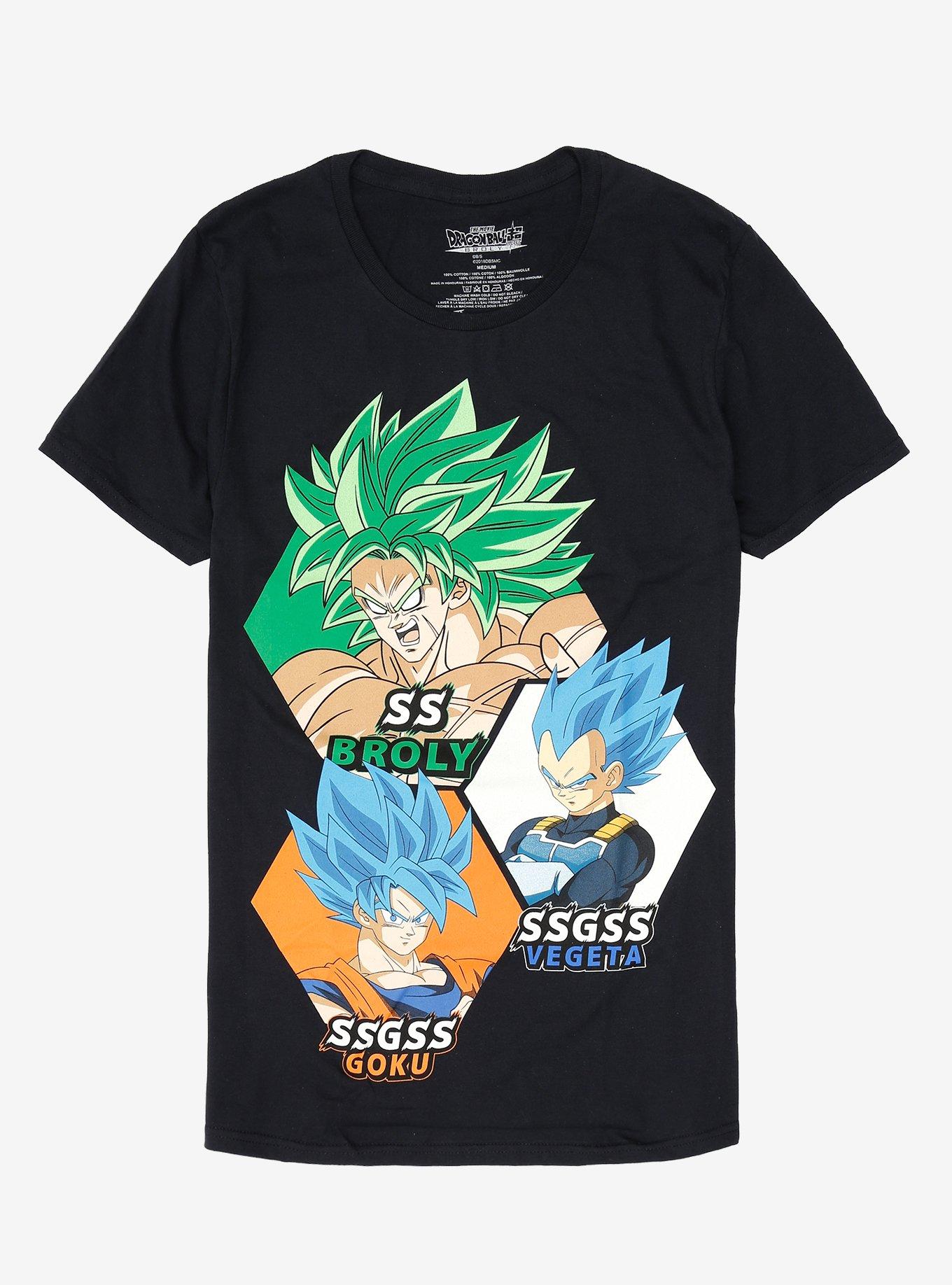 Dragon Ball Super: Broly Hexagons T-Shirt, BLACK, hi-res