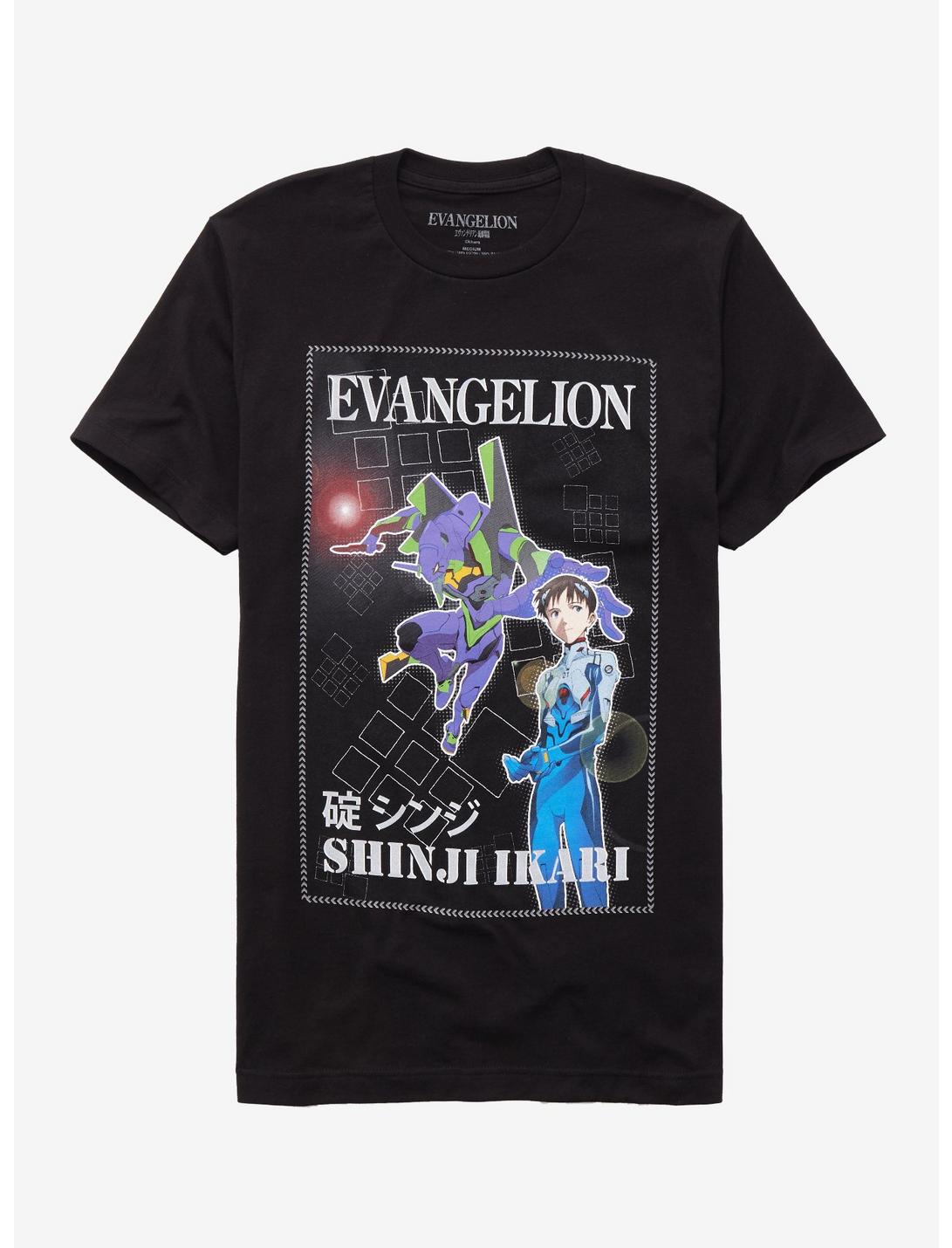 Neon Genesis Evangelion Shinji Box T-Shirt, BLACK, hi-res