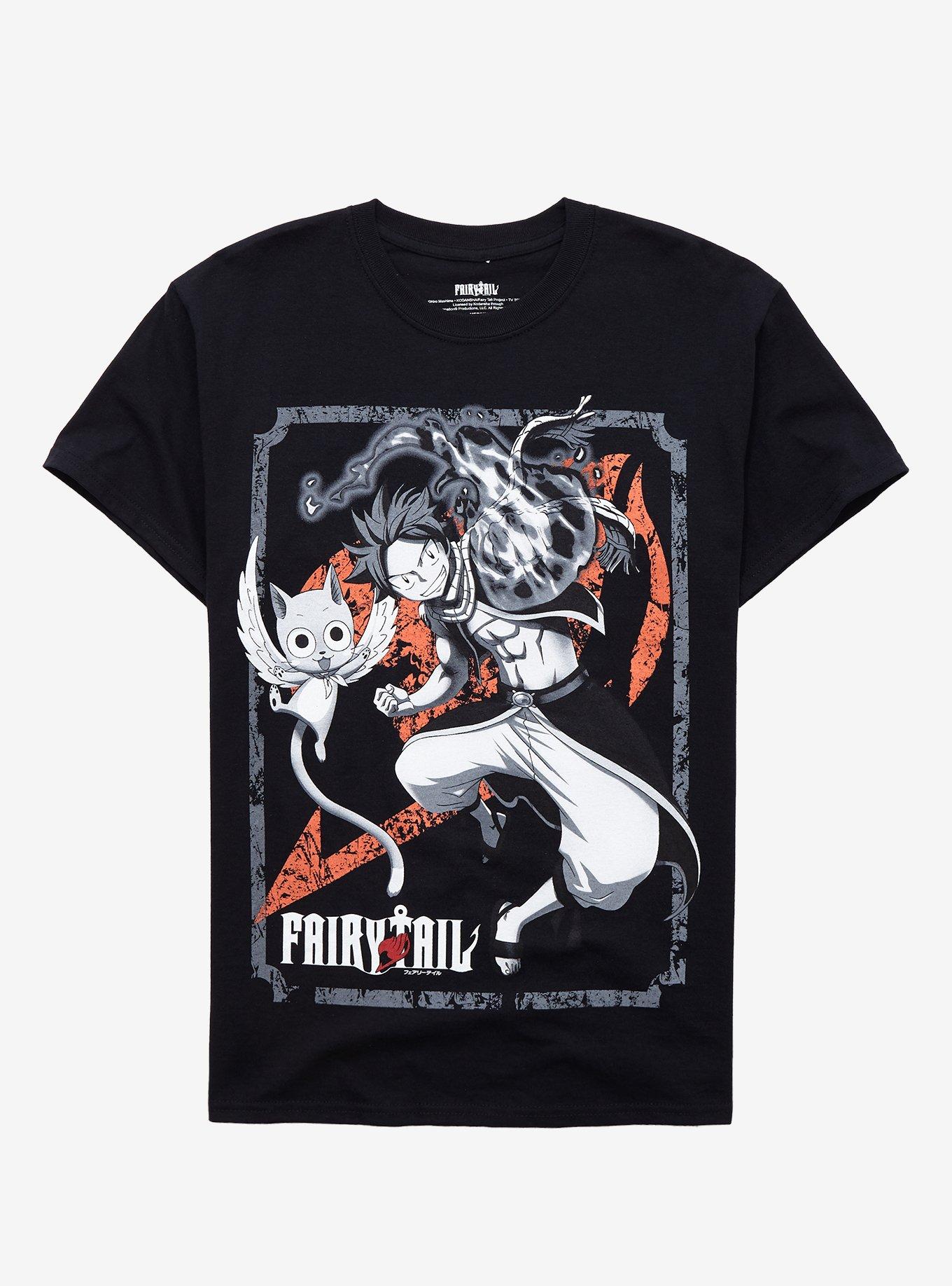 Fairy Tail Natsu & Happy Frame T-Shirt, BLACK, hi-res