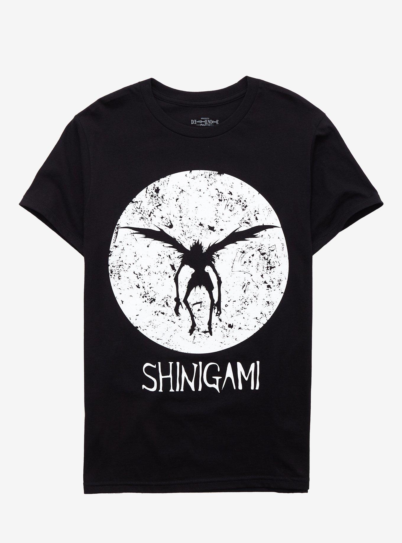 Death Note Shinigami Texture Circle T-Shirt, BLACK, hi-res