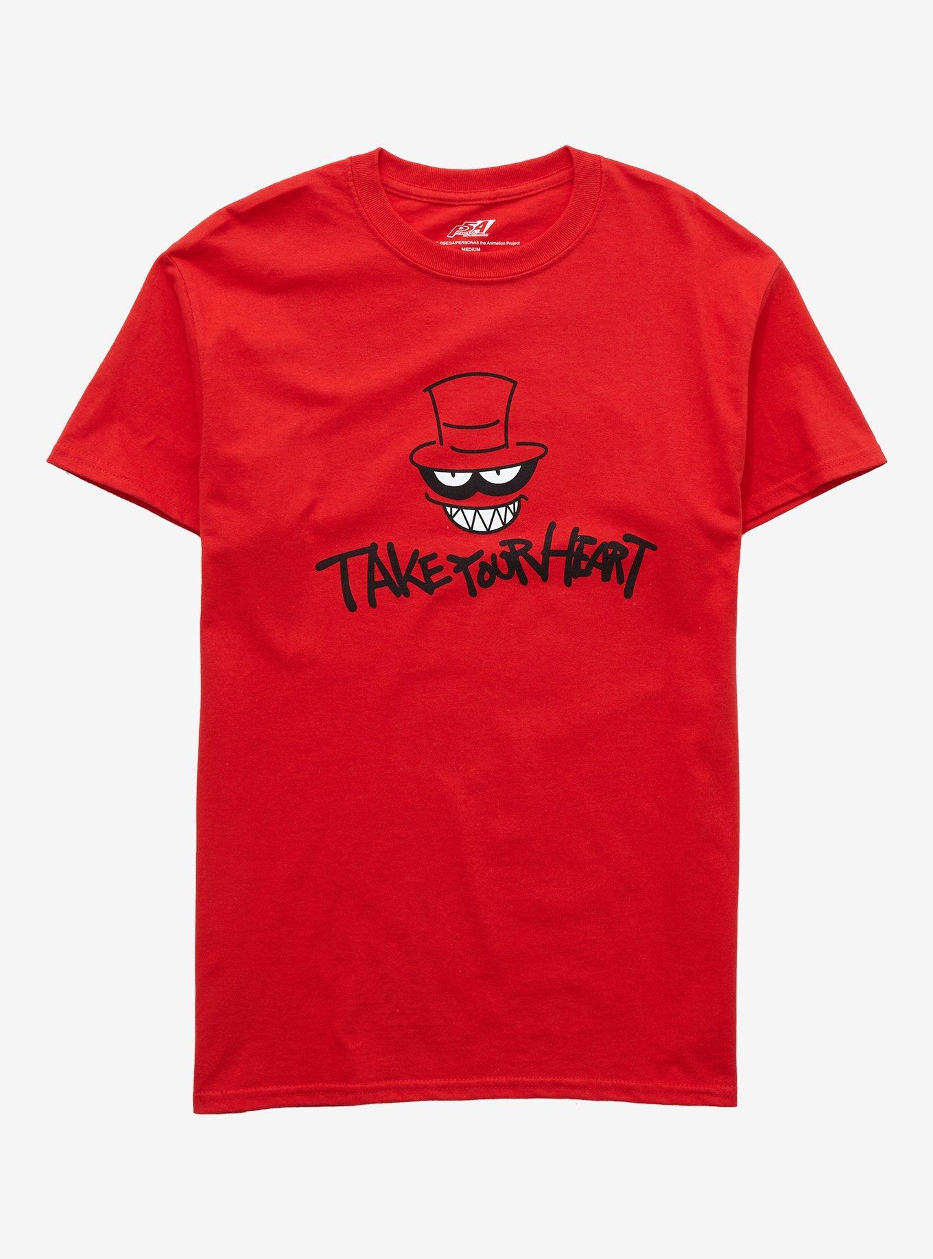 Persona 5 Take Your Heart T-Shirt, RED, hi-res