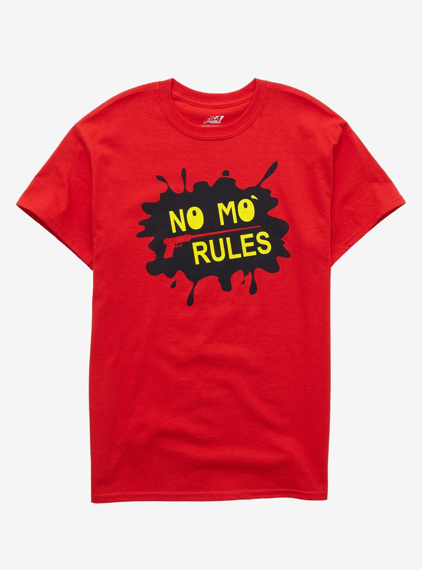 Persona 5 No Mo' Rules T-Shirt, RED, hi-res