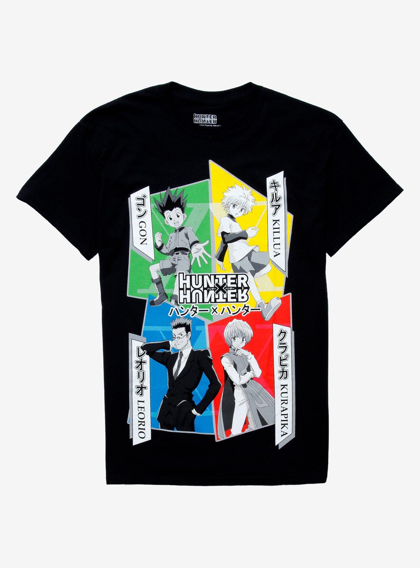 Hunter X Hunter Colored Panels T-Shirt, BLACK, hi-res