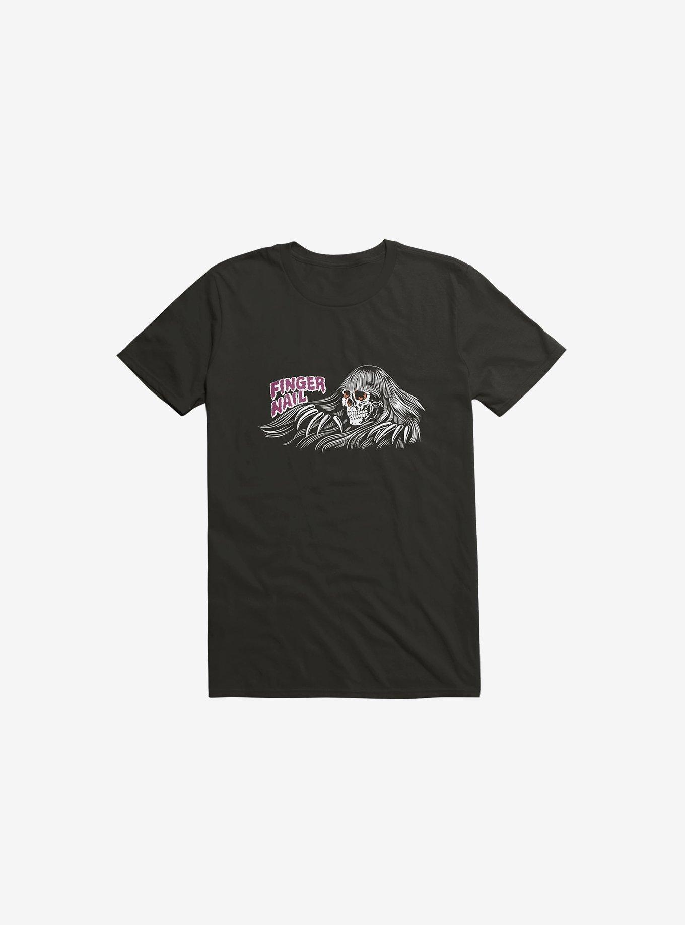 Finger Nail T-Shirt, BLACK, hi-res