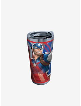 Plus Size Marvel Captain America Iconic 20oz Stainless Steel Tumbler With Lid, , hi-res