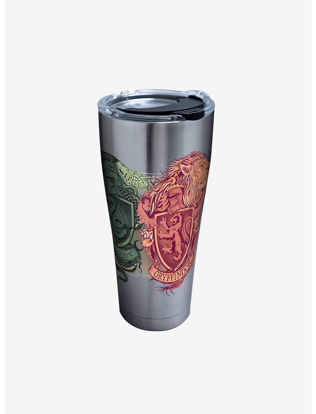 Harry Potter Illustrated Crest 30oz Stainless Steel Tumbler With Lid, , hi-res
